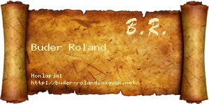 Buder Roland névjegykártya