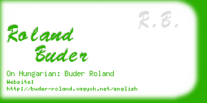 roland buder business card